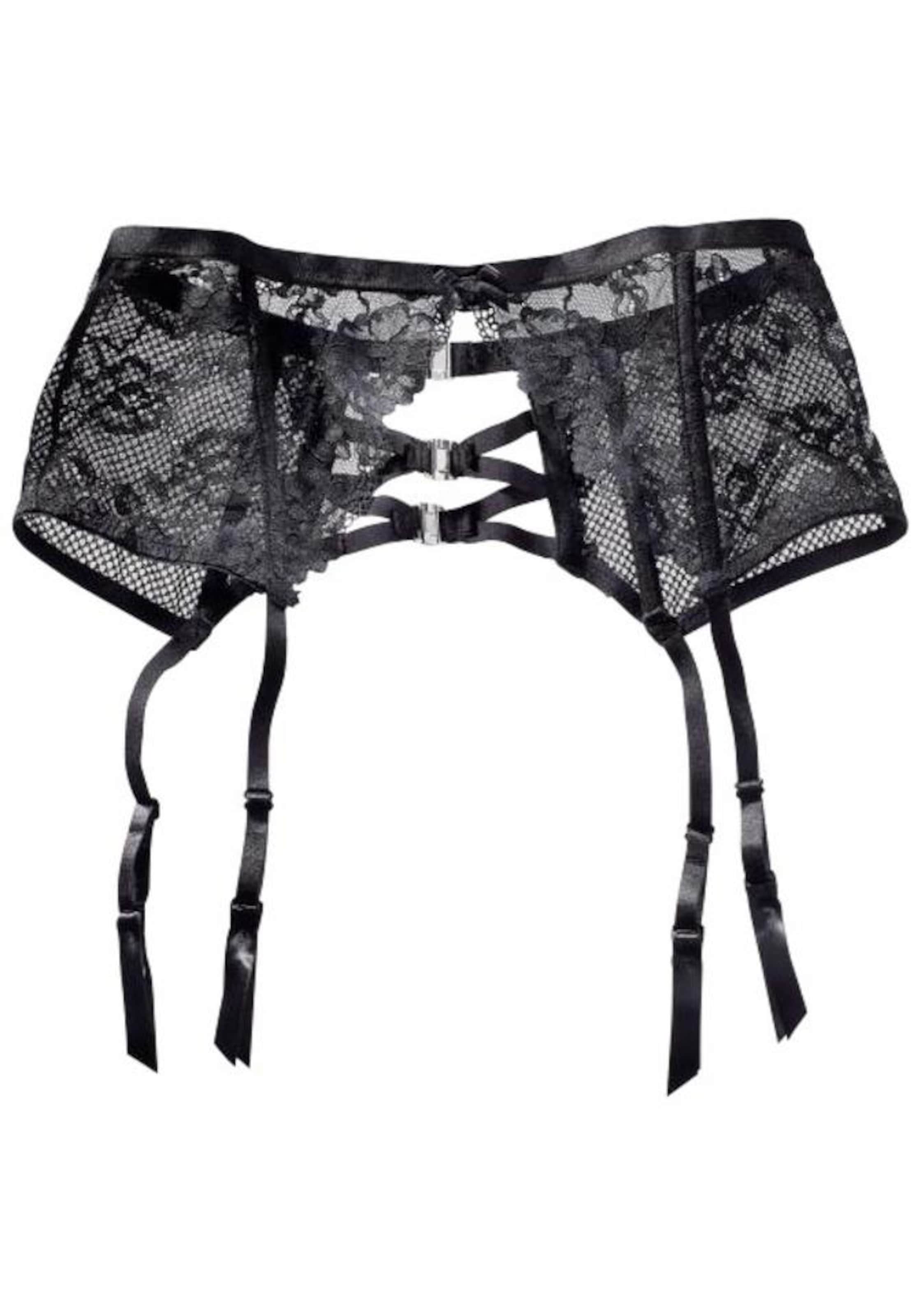 PETITE FLEUR GOLD Podvazek – černá