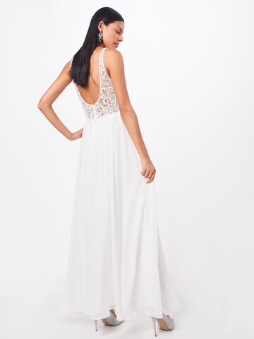 mascara Evening Dress in White: back