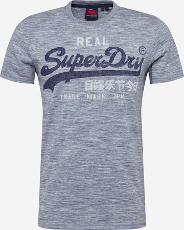 Superdry Klasický střih Tričko – modrá: přední strana