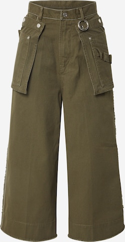 Wide Leg Pantalon 'P-RAEY' DIESEL en vert : devant