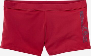 s.Oliver Boxer-Badehose in Rot