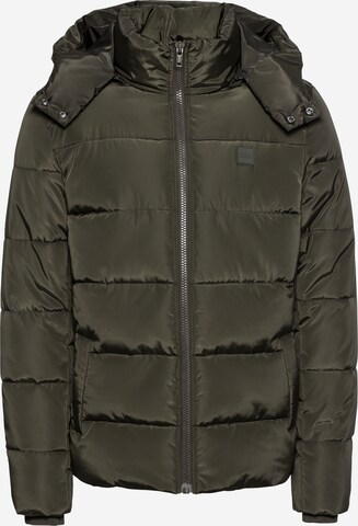 Urban Classics Winter Jacket in Green: front