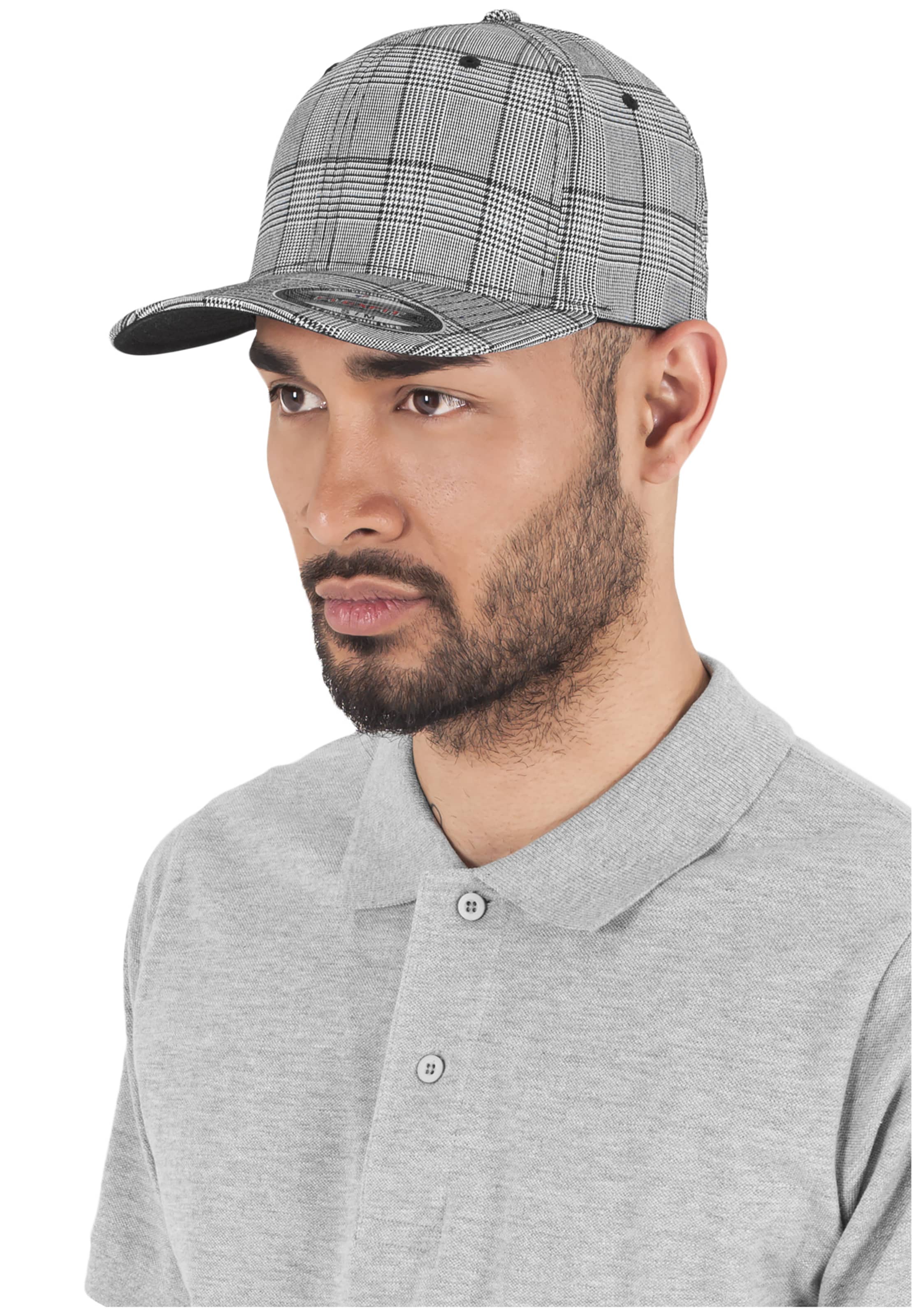 Flexfit Lippalakki 'GLEN CHECK' värissä musta