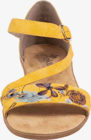 Rieker Strap Sandals in Yellow