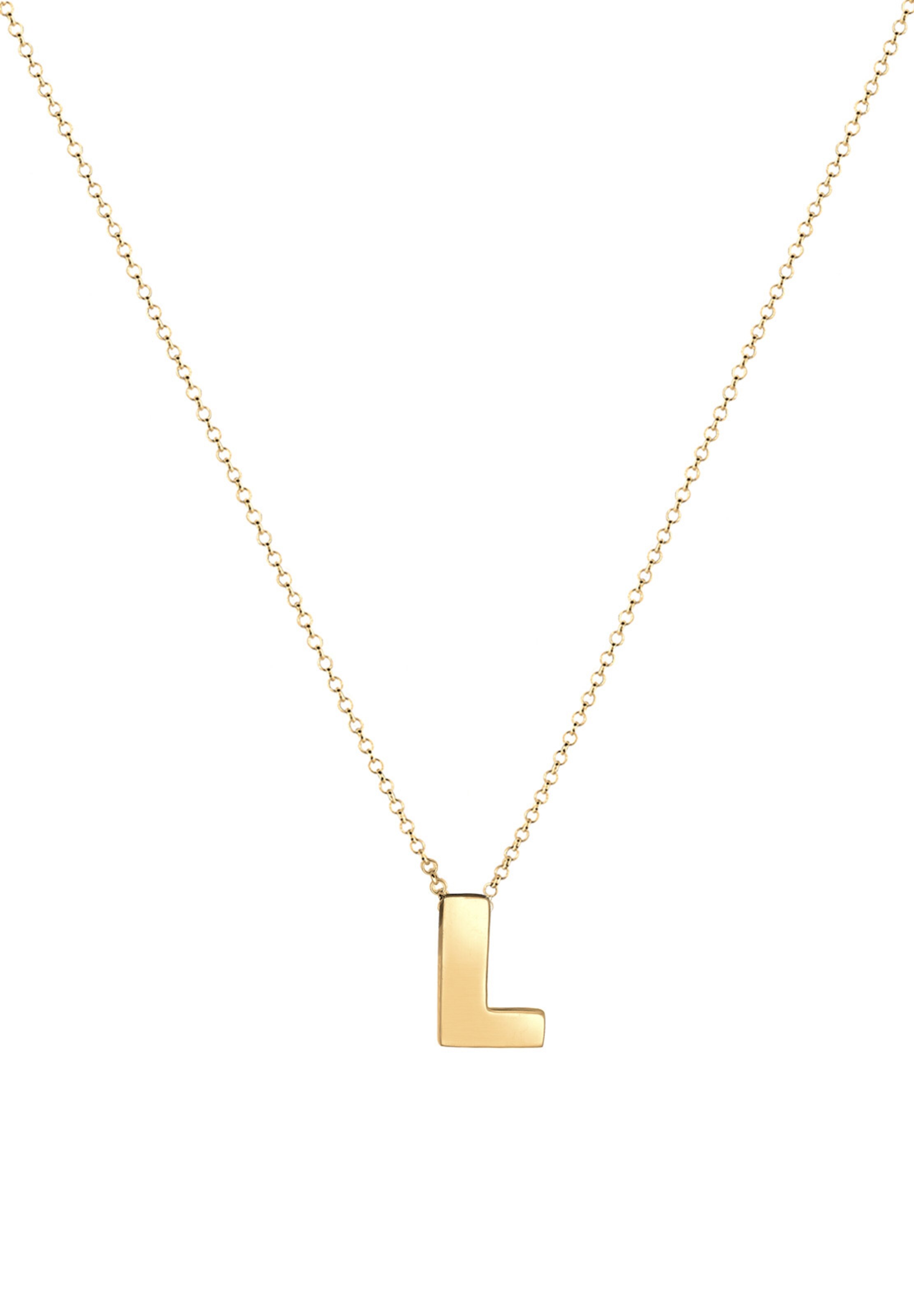 ELLI Kette 'Buchstabe - L' in Gold
