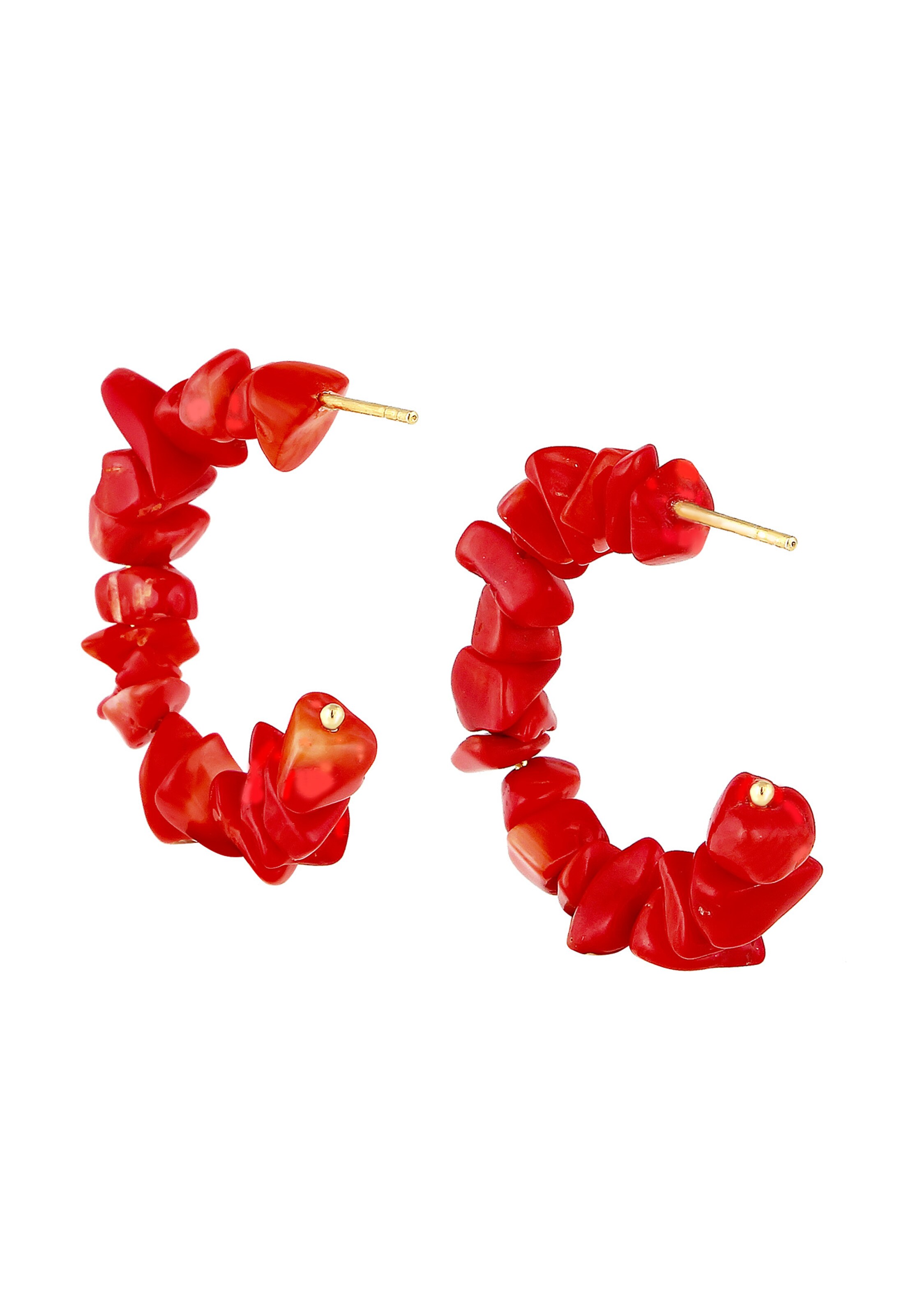 ELLI Oorbellen ' Creole' in Rood