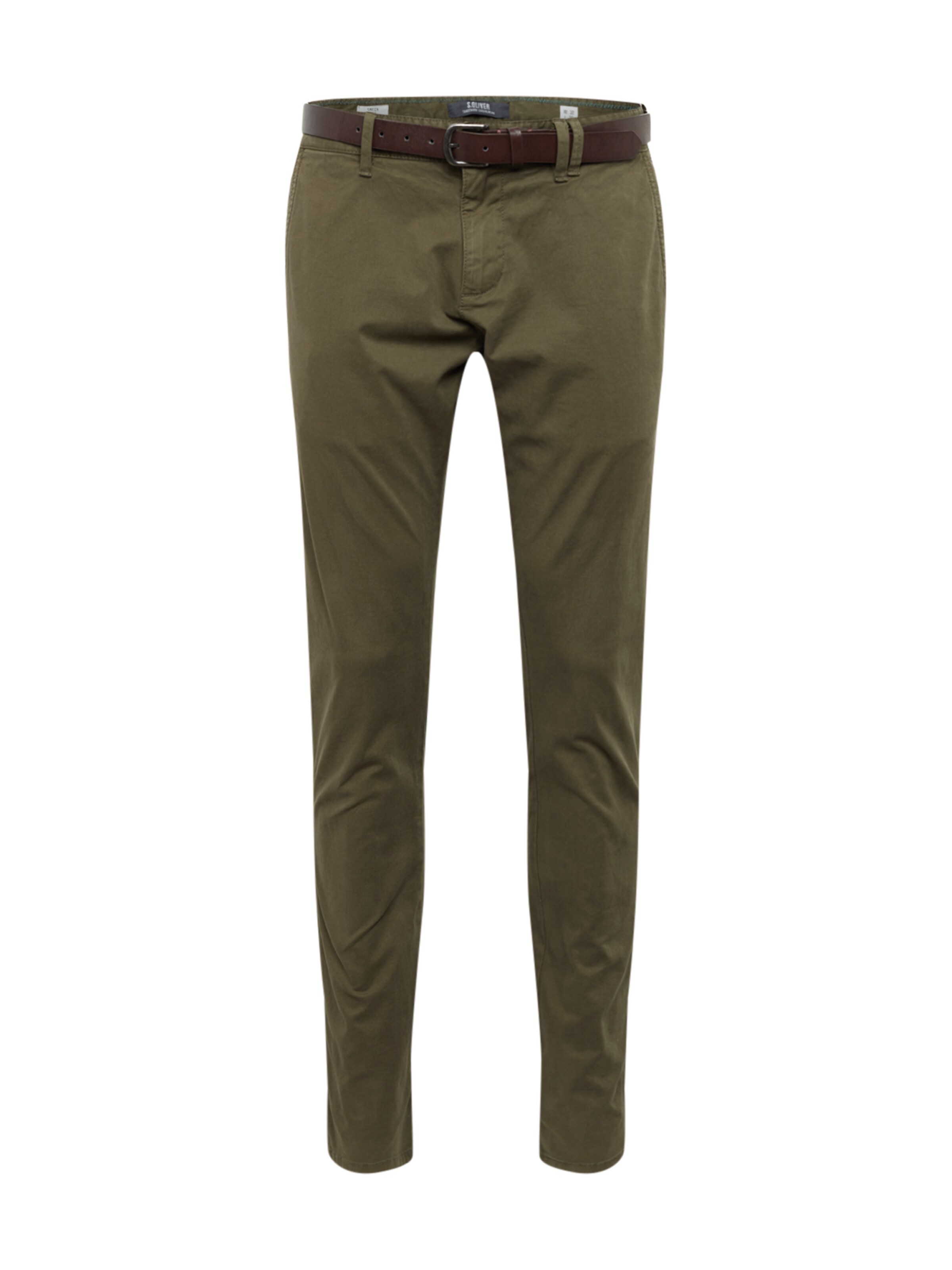 s.Oliver - Chino 'Sneck' in de kleur Olijfgroen