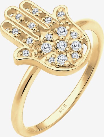 ELLI Ring 'Hamsa Hand' in Gold: front