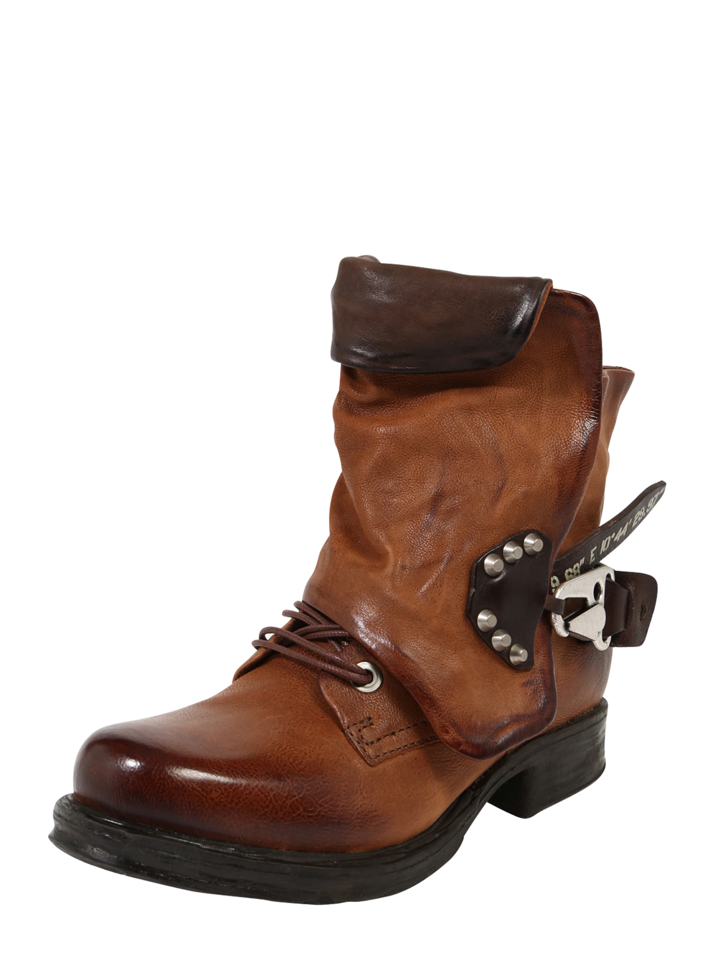 A.S.98 - Enkellaarsjes in de kleur Cognac