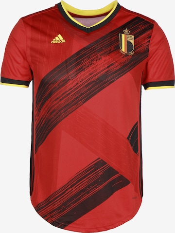 sarkans ADIDAS SPORTSWEAR Sportiska stila krekls 'RBFA Belgien Home EM 2020': no priekšpuses