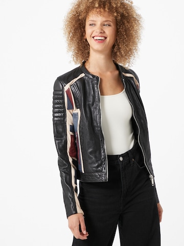 Maze Between-Season Jacket ' Nebraska ' in Black: front