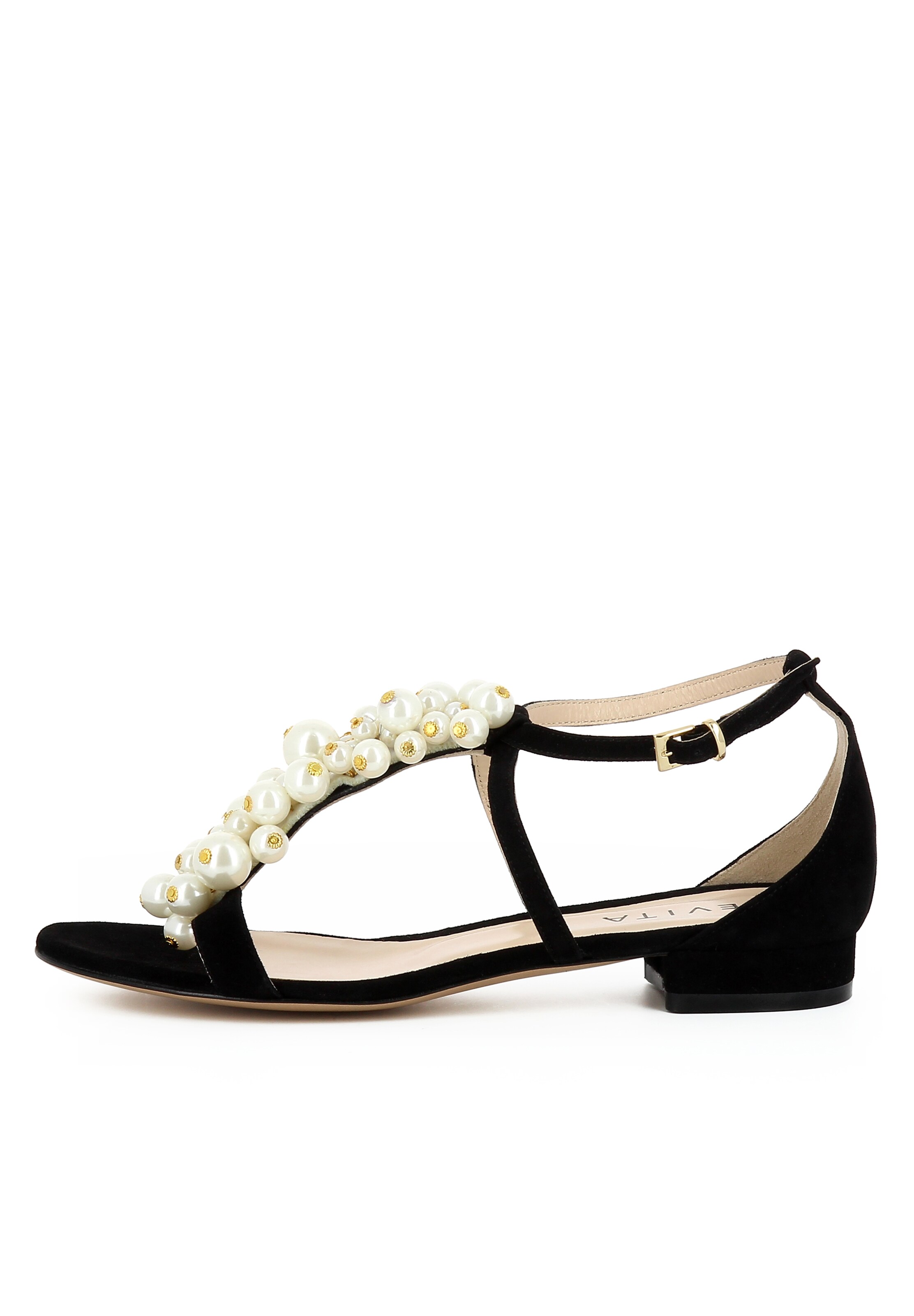 EVITA Sandalen met riem 'SALVINA' in Zwart