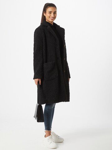 Kaffe Between-Seasons Coat 'Balma Teddy' in Black