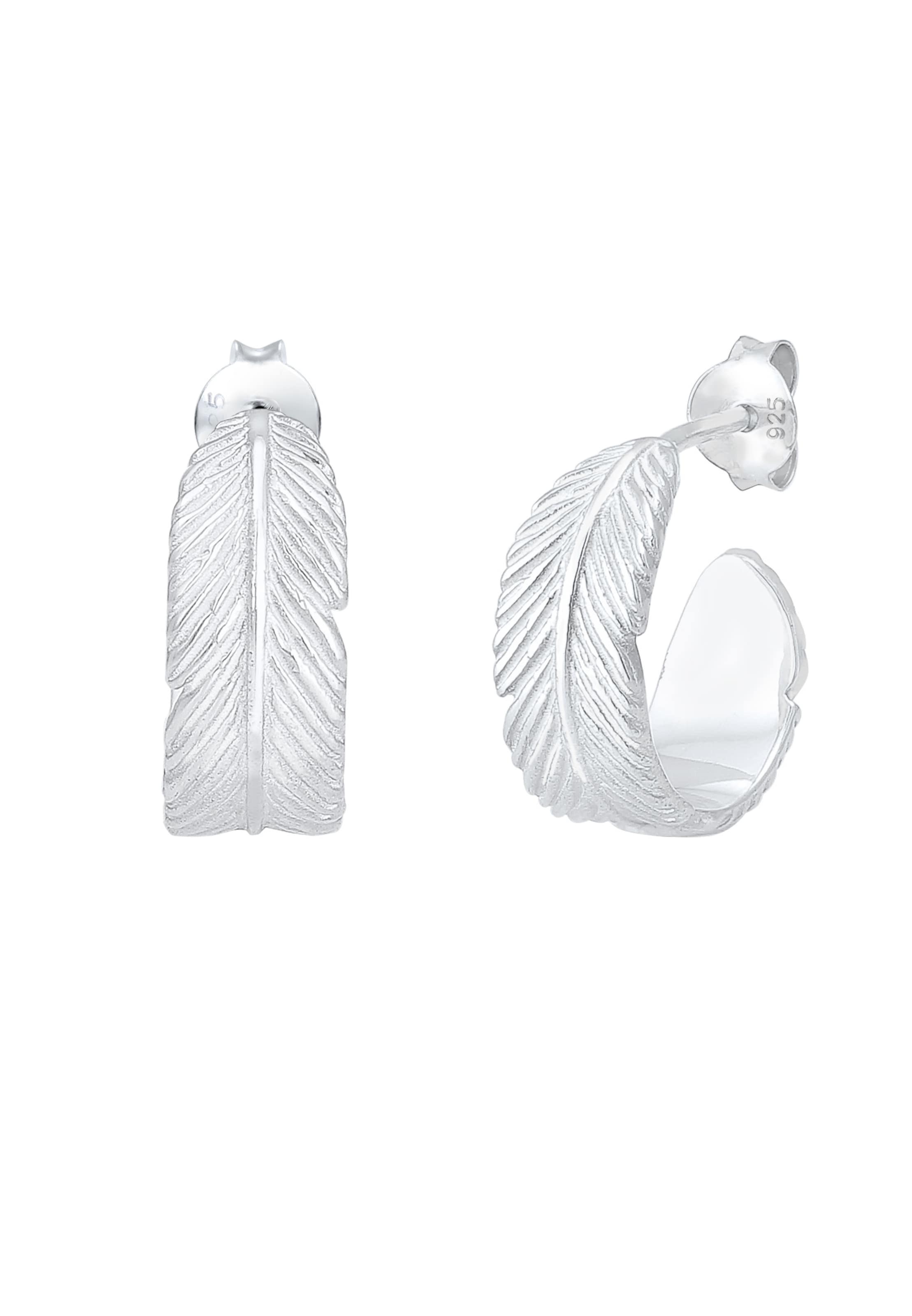 ELLI Earrings 'Feder' in Silver