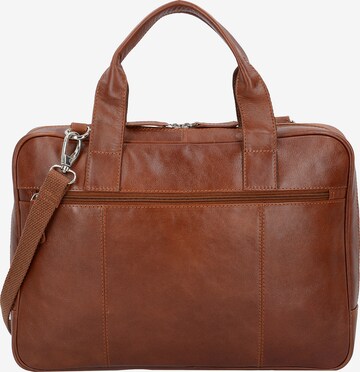 Dermata Document Bag in Brown: front