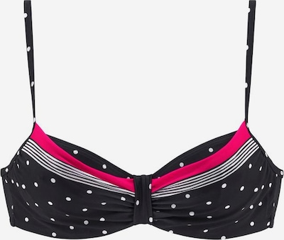 Top per bikini 'Monroe' LASCANA di colore rosa neon / nero / bianco, Visualizzazione prodotti