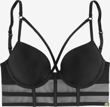 LASCANA Push-up Bra in Black: front