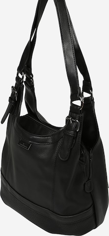 TOM TAILOR Schultertasche 'Juna' in Schwarz: bočná strana