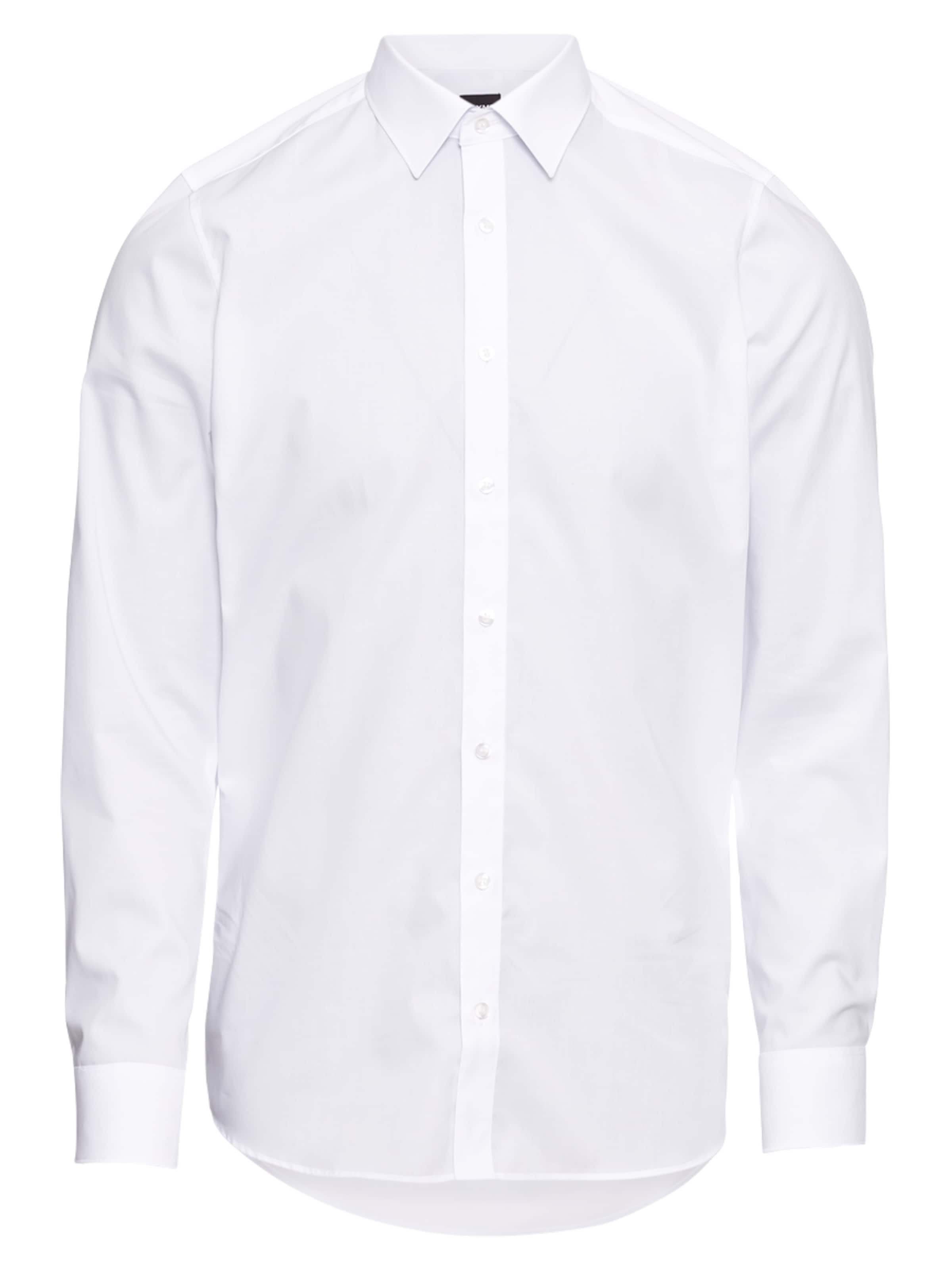 OLYMP Přiléhavý střih Společenská košile 'Level 5' – bílá: přední strana