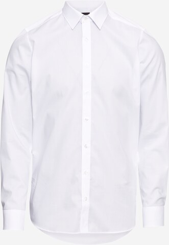 Slim fit Camicia business 'Level 5' di OLYMP in bianco: frontale