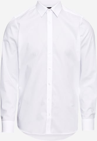 OLYMP جينز ضيق الخصر والسيقان قميص لأوساط العمل 'Level 5' بلون أبيض: الأمام