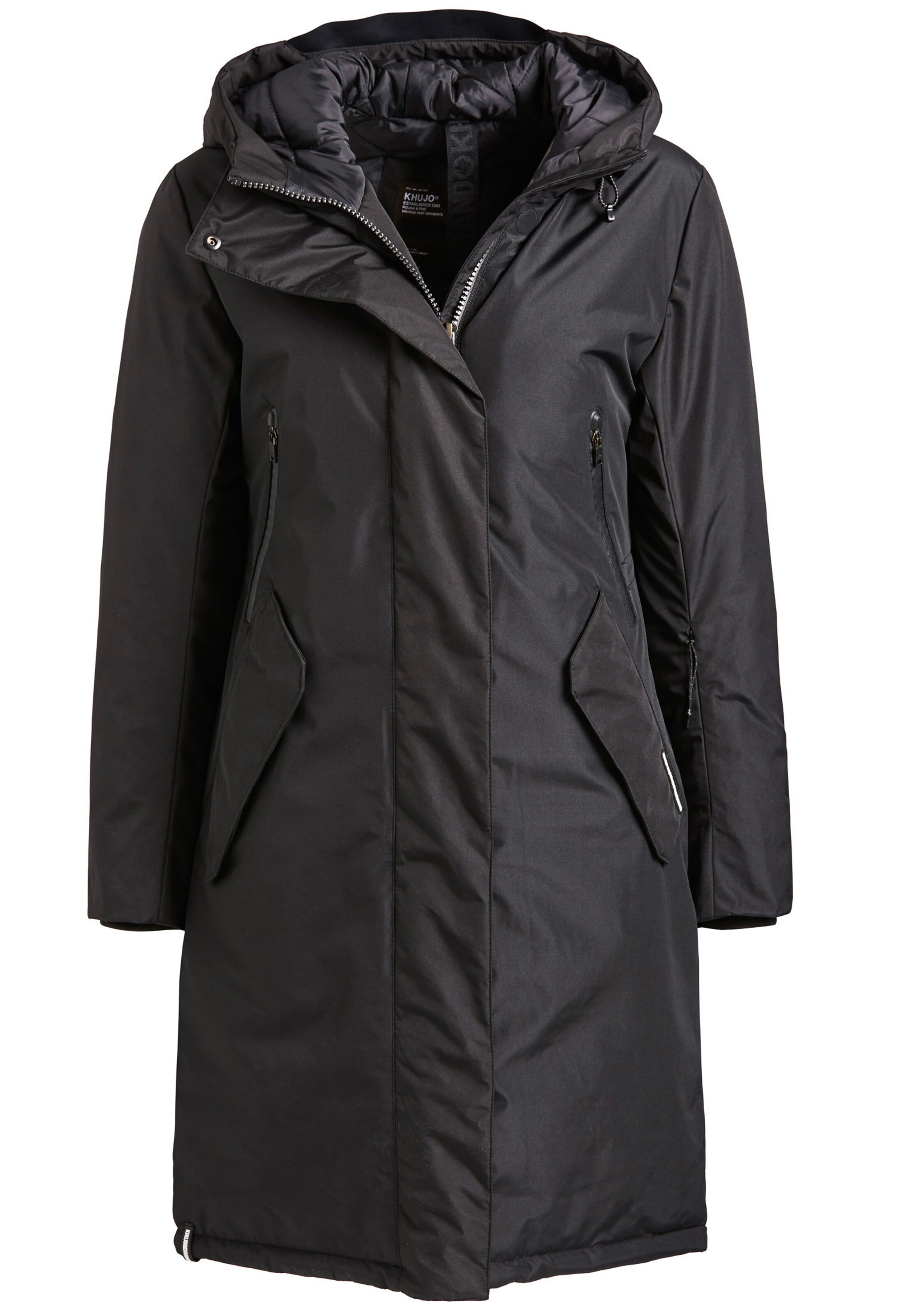 khujo - Wintermantel 'Nickane' in de kleur Zwart