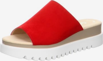 GABOR Mules in Red: front