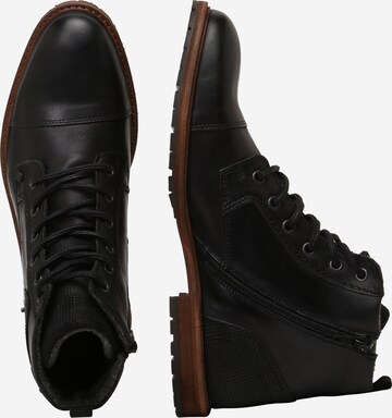 BULLBOXER Lace-Up Boots in Black: side