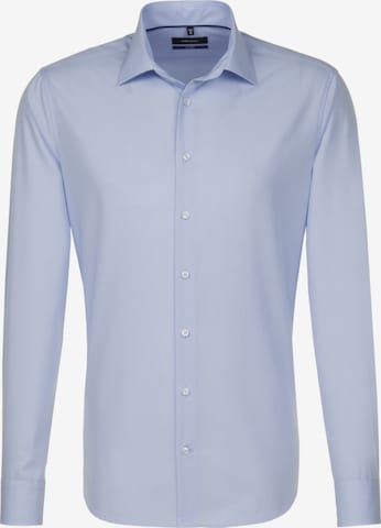 Coupe slim Chemise business 'Tailored' SEIDENSTICKER en bleu : devant