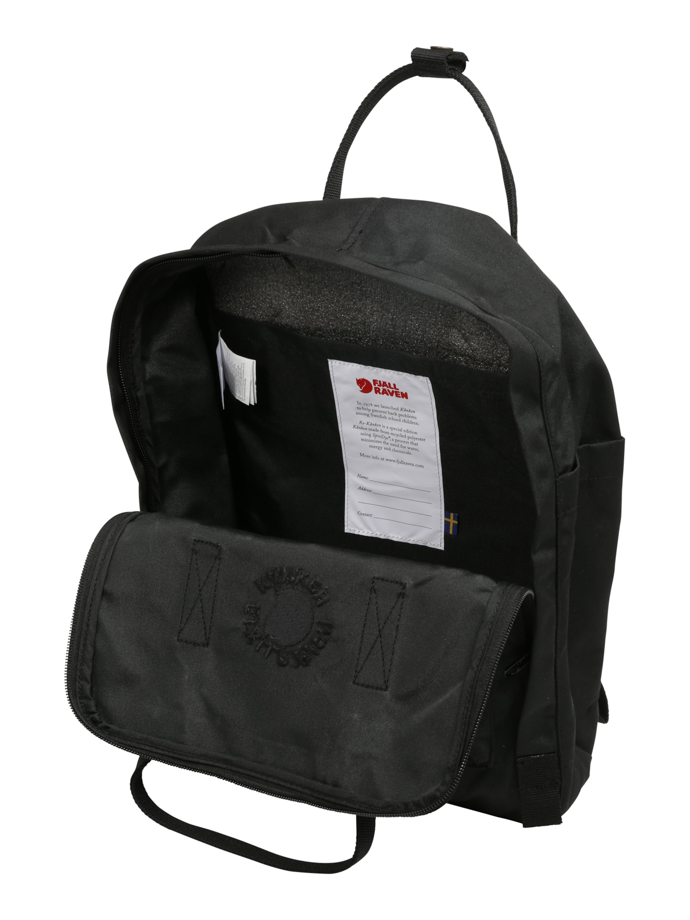 Sac à dos 'Re-Känken' Fjällräven en noir : au dessus