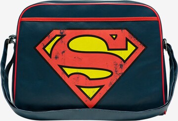 LOGOSHIRT Crossbody Bag 'Superman - Logo' in Blue: front