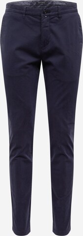 Coupe slim Pantalon chino 'Malmö' Marc O'Polo en bleu : devant