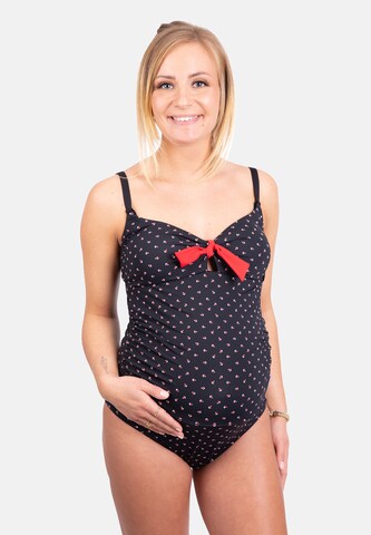 petit amour Bustier Badpak 'Antonie' in Zwart: voorkant