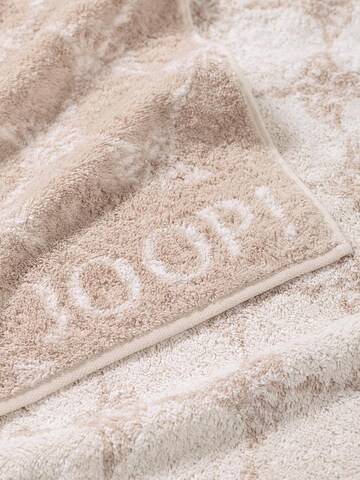 JOOP! Shower towel 'Cornflower' in Beige