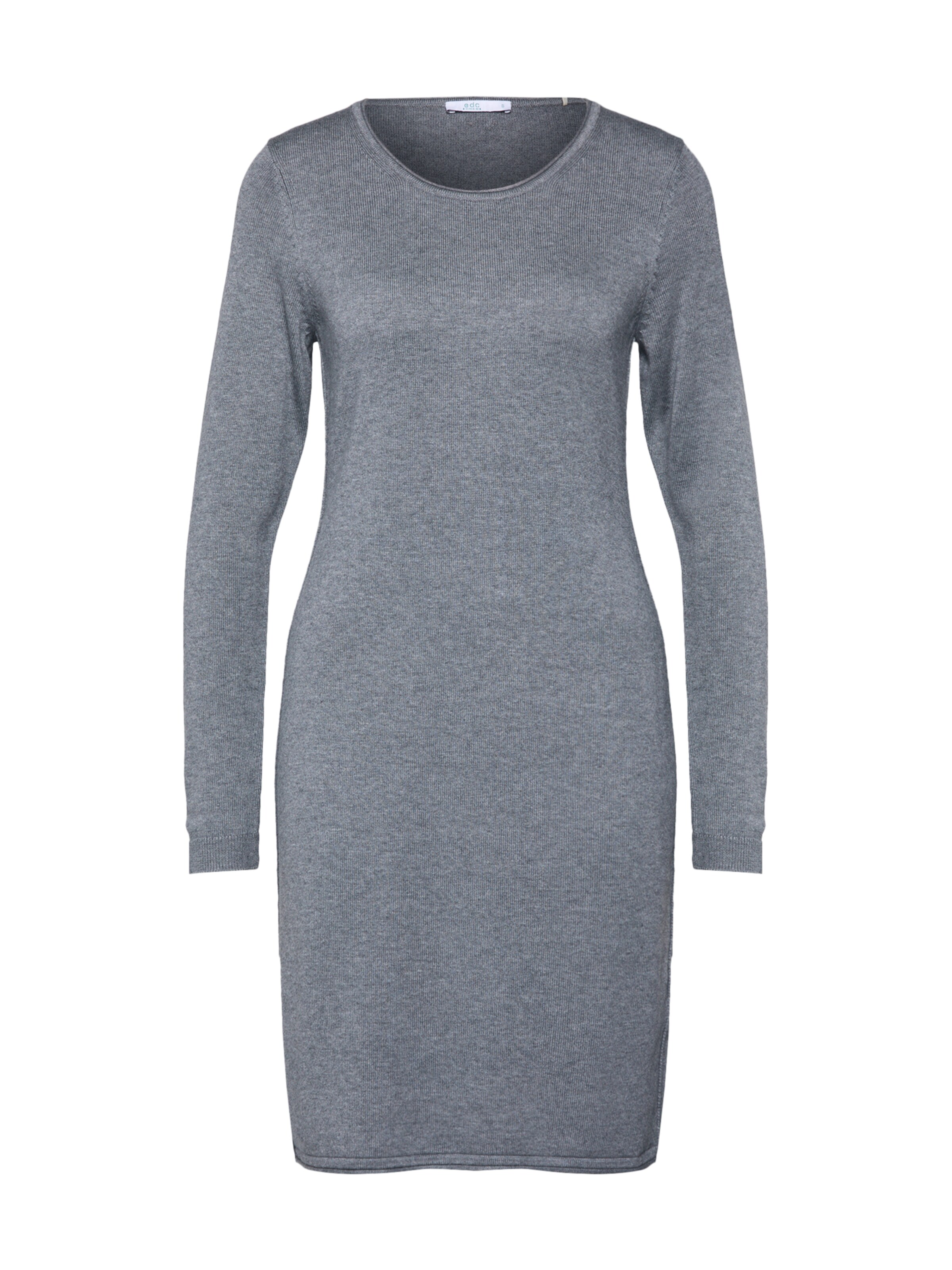 EDC BY ESPRIT - Gebreide jurk in de kleur Zilvergrijs
