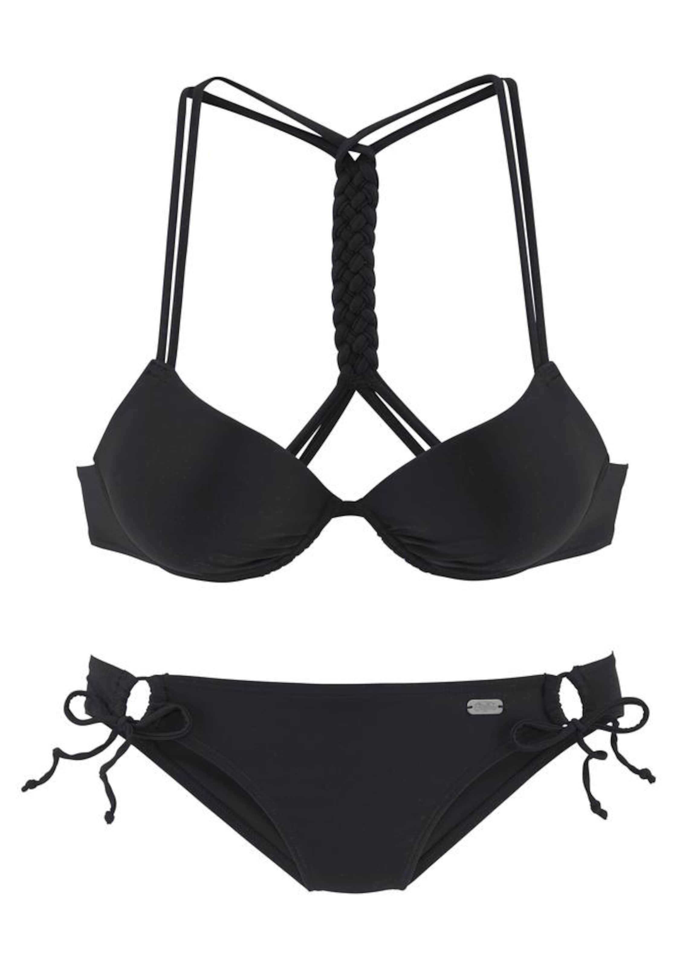 Push-up Bikini BUFFALO en noir : devant
