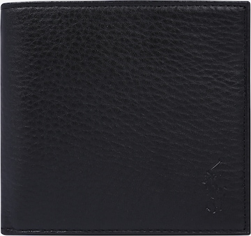 Polo Ralph Lauren Portemonnee 'PEBBLE BILLFOLD' in Zwart: voorkant