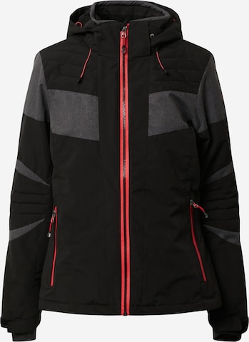 KILLTEC Outdoor jacket 'Savognin' in Black: front