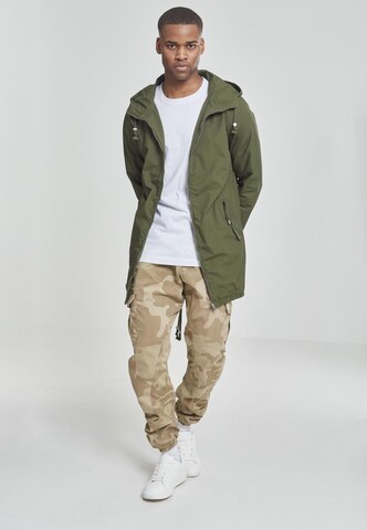Urban Classics Übergangsjacke 'Light Cotton Parka' in Grün