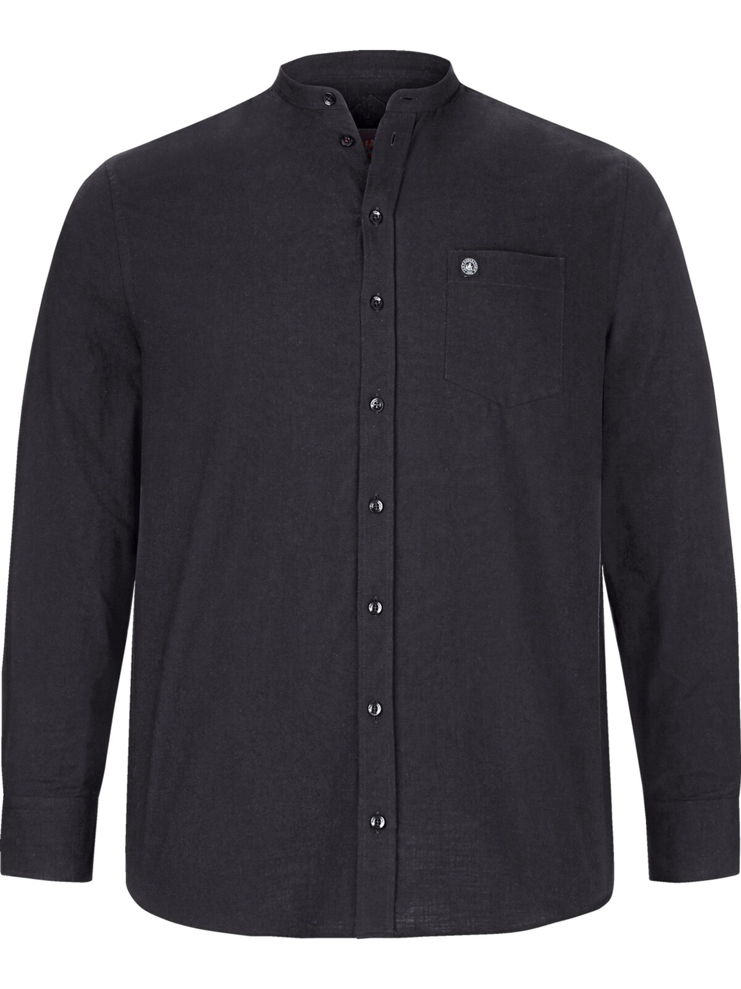 Jan Vanderstorm Hemd 'Kallu' in Schwarz: Vorderseite