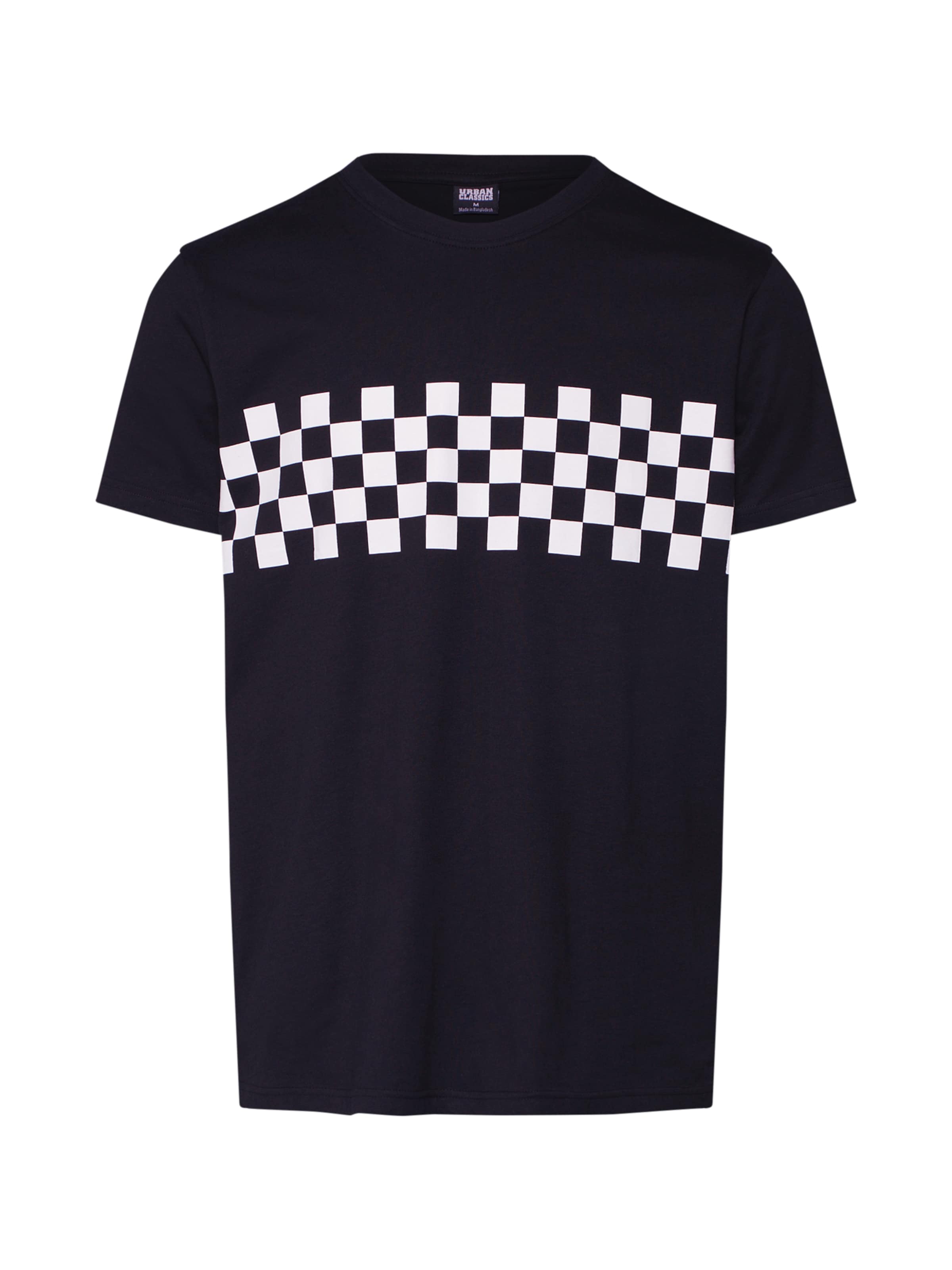 Urban Classics Paita 'Check Panel' värissä musta: etupuoli