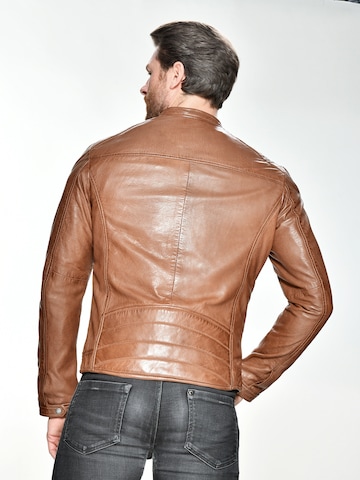 MUSTANG Lederjacke schlicht ' 310-19-194 ' in Braun