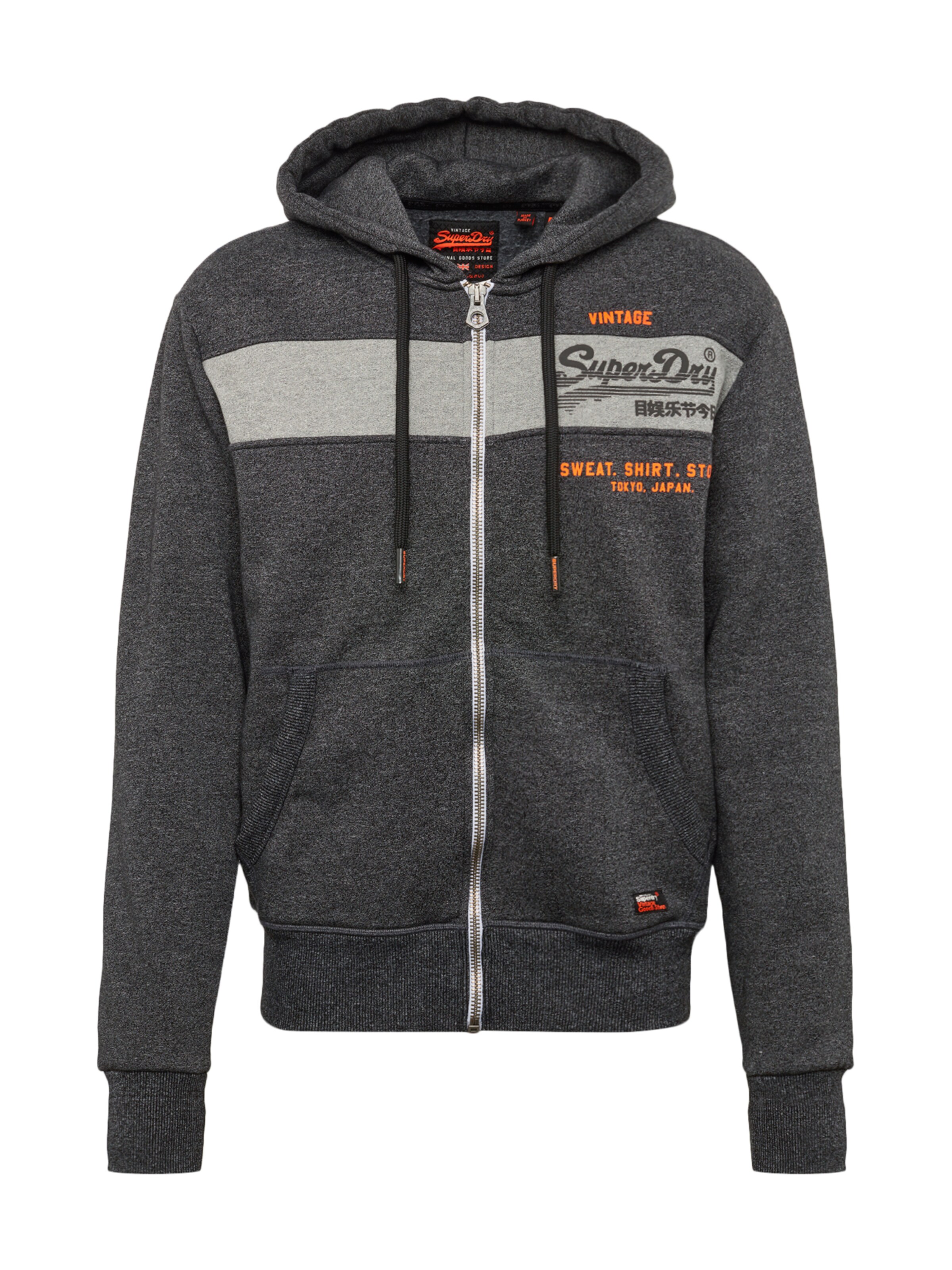 Superdry - Sweatvest 'MAGMA PANEL' in de kleur Antraciet