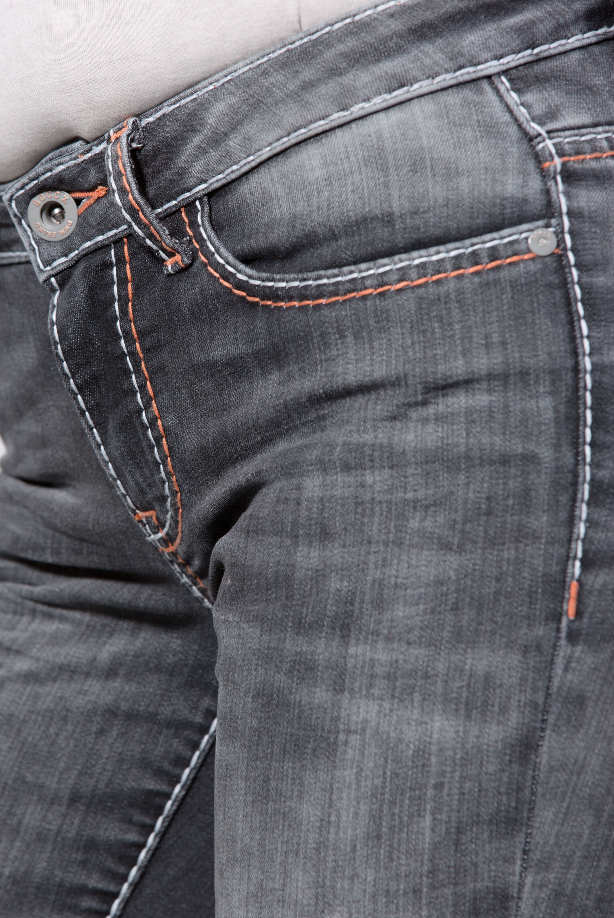 Frauen Jeans Soccx Jeans in Grau - MM10628