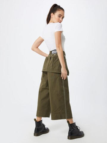 DIESEL Wide Leg Hose 'P-RAEY' in Grün