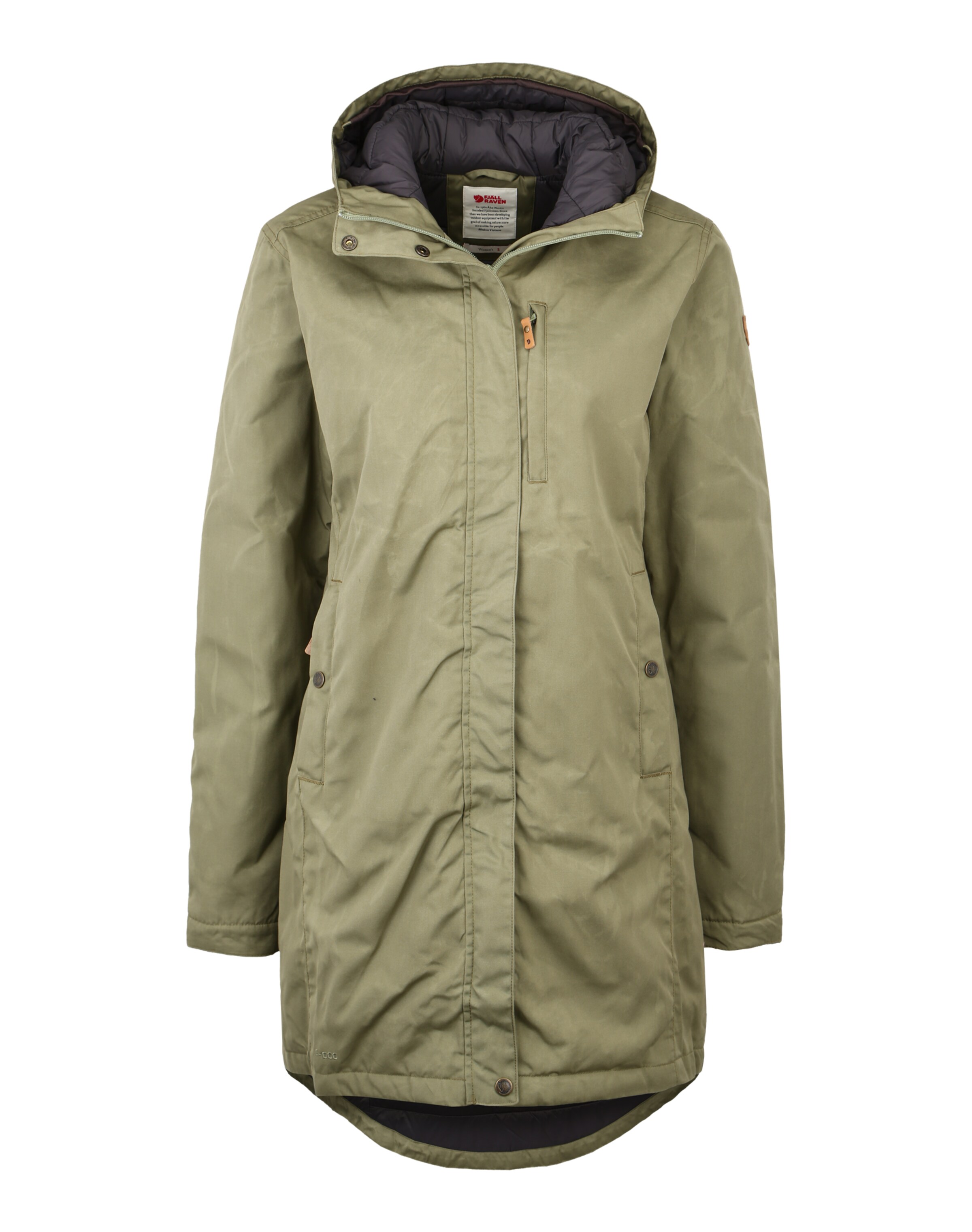 Fjällräven Raincoat 'Kiruna' in Green: front