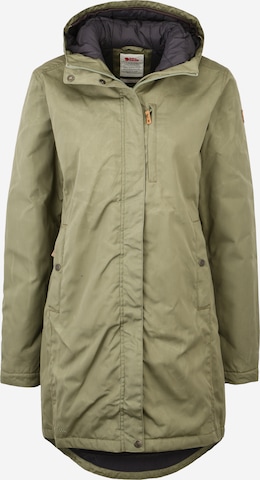 Manteau fonctionnel 'Kiruna' Fjällräven en vert : devant