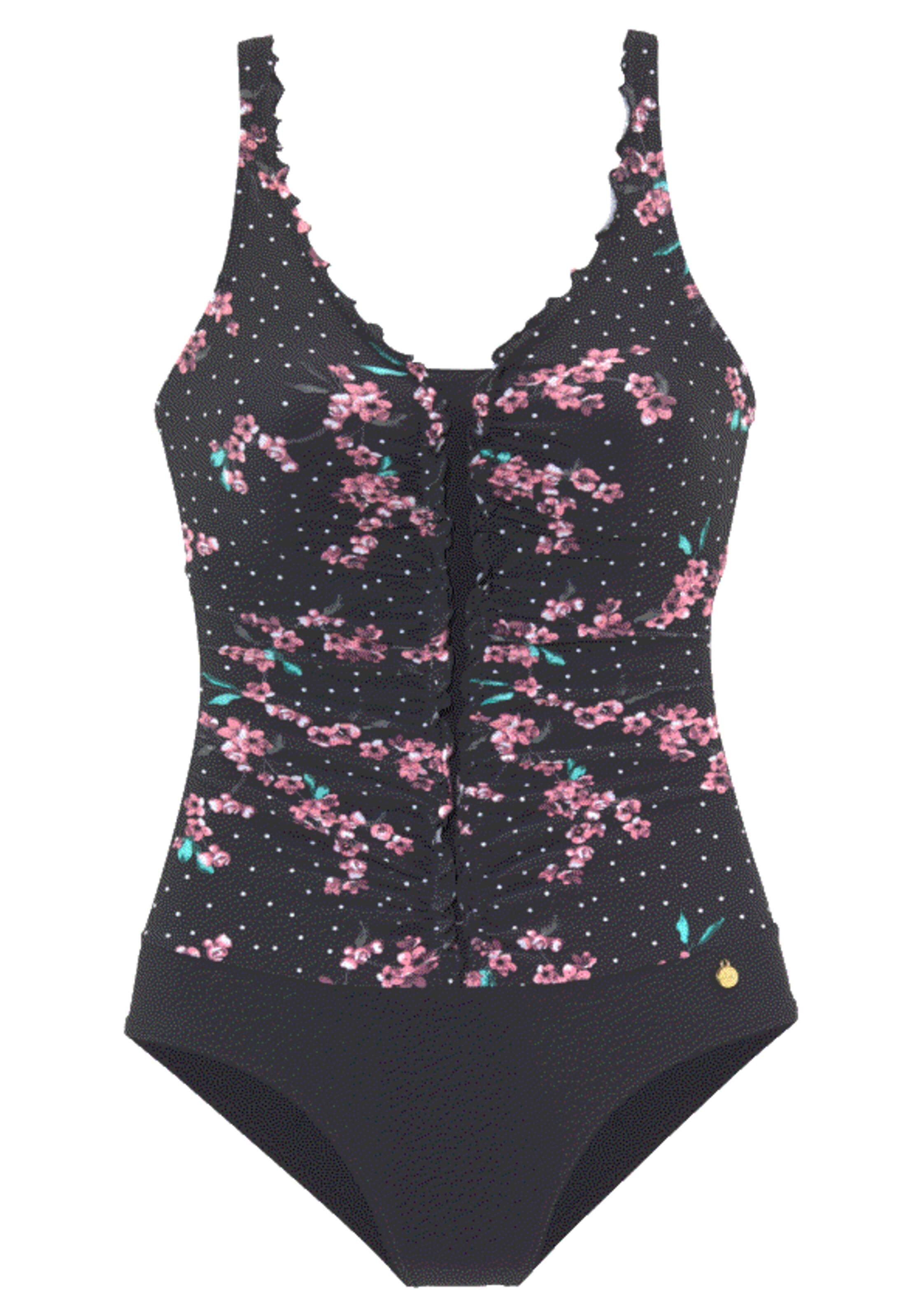 LASCANA Μπουστάκι Ολόσωμο μαγιό σε μαύρο: μπροστά