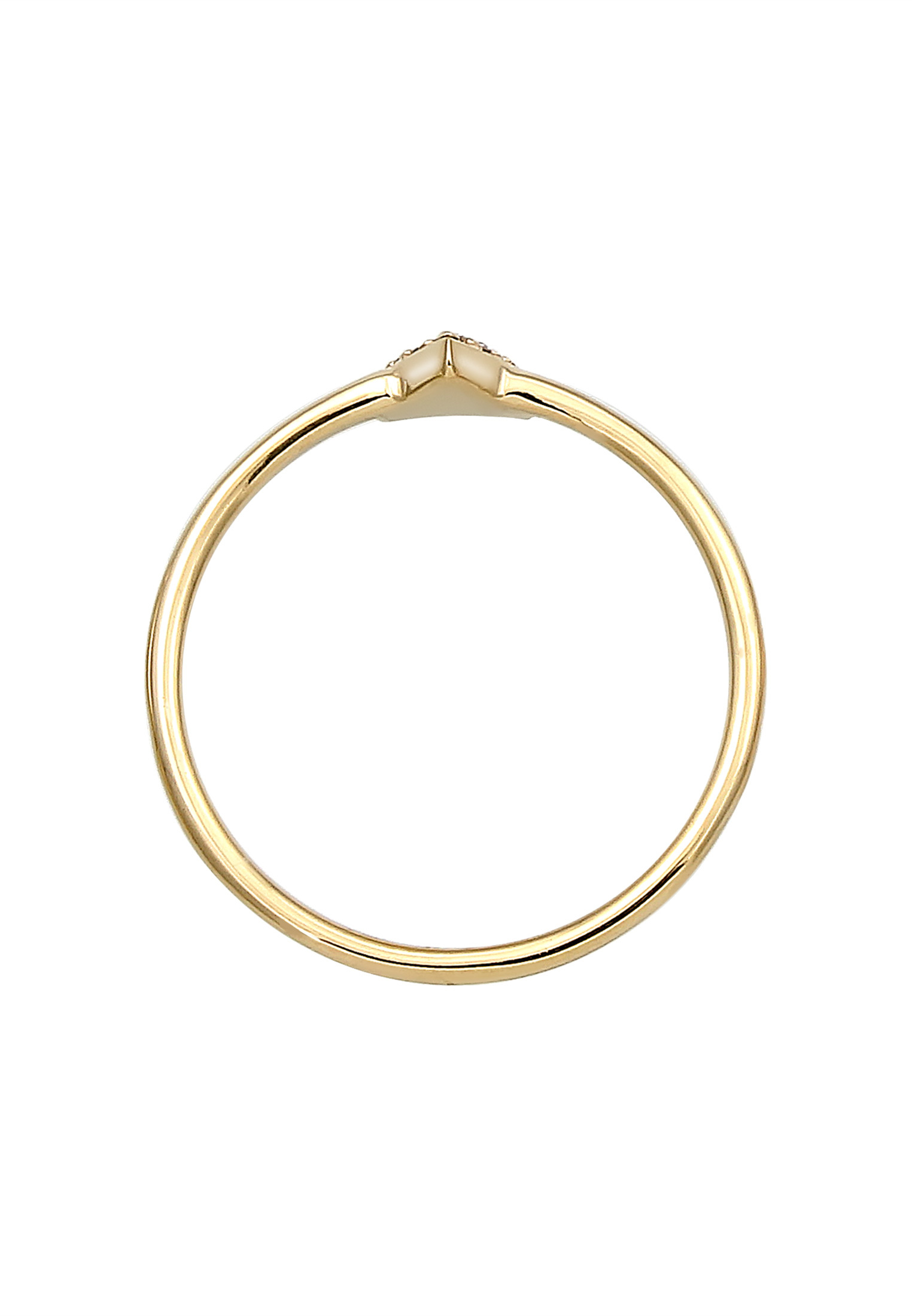 ELLI PREMIUM Ring Dreieck in Gold 