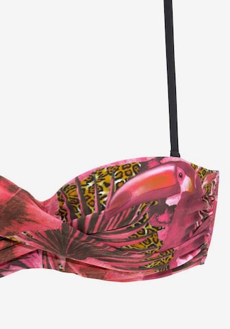 rožinė LASCANA Bandeau Bikinis